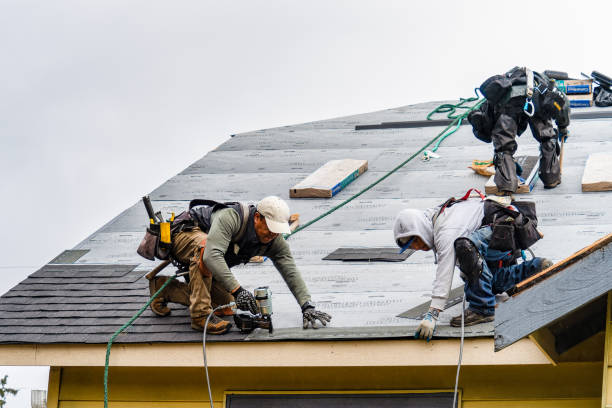Professional Gutter Installation technician working in Williamsville, IL